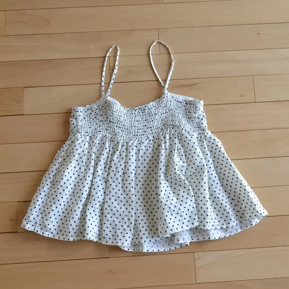 Kate Spade x Target Polka Dot Blouse Top Shirt Size Medium Black White